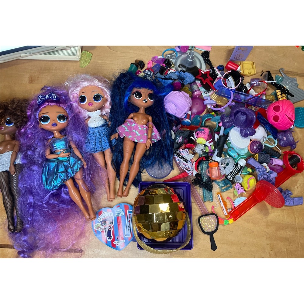 4 L.O.L. Surprise! OMG Queens Runway Diva Fashion Dolls Accessories Clothes Huge